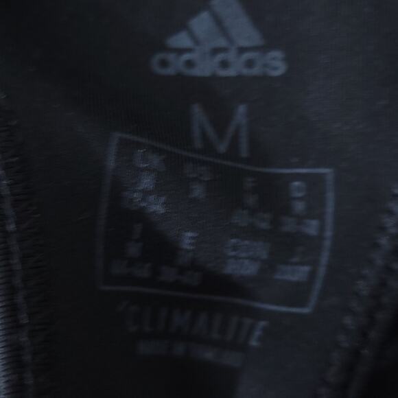 Adidas Climalite Sports Bra Black Medium, Large Spellout Letters - Picture 6 of 6